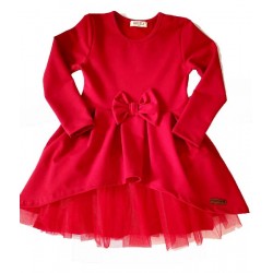 червена рокля трико-90079