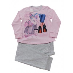 пижама сингъл пеперуда в розово-910007
