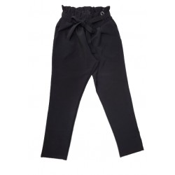 елегантен панталон с коланче и джобове-99117